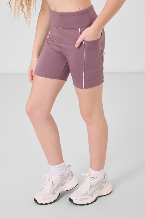 Gül Kurusu Esnek Standart Fit Basic Performans Kız Çocuk Tayt - 75189