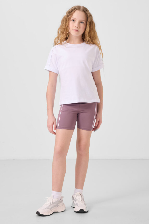 Gül Kurusu Esnek Standart Fit Basic Performans Kız Çocuk Tayt - 75189 - 3