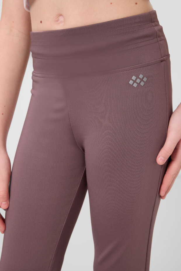 Gül Kurusu Esnek Standart Fit Basic Performans İspanyol Paça Kız Çocuk Tayt - 75193 - 4