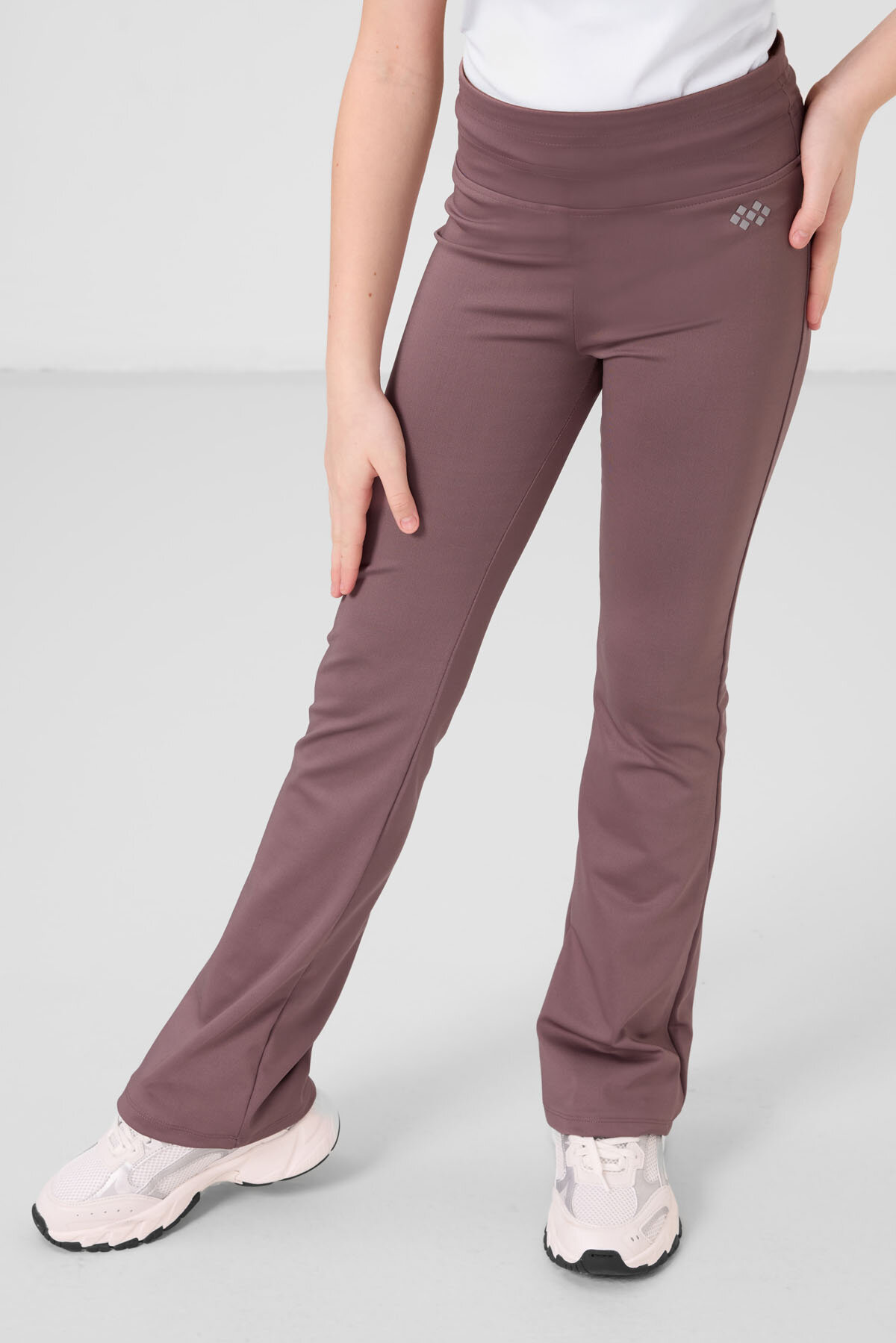 Gül Kurusu Esnek Standart Fit Basic Performans İspanyol Paça Kız Çocuk Tayt - 75193 - TOMMYLIFE