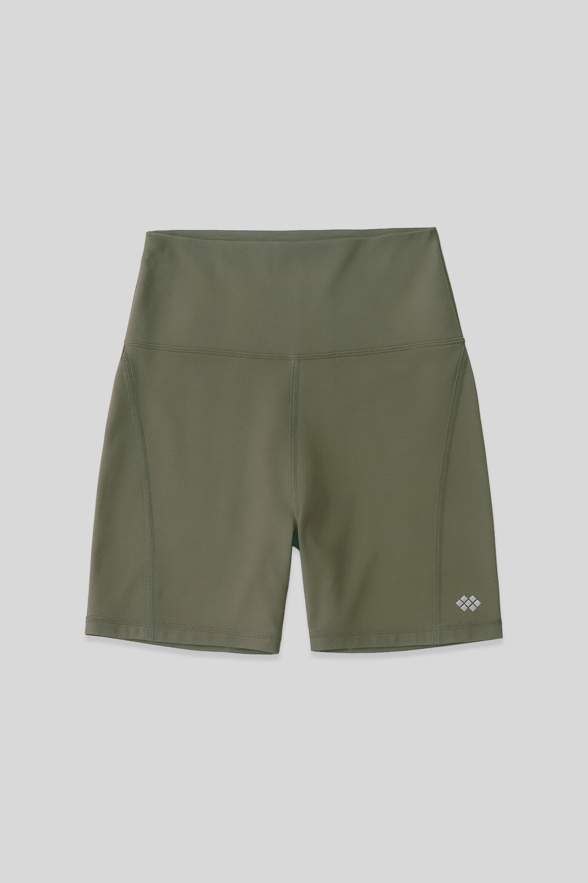 Haki Kemer Detaylı Yüksek Bel Slim Fit Kısa Biker Kadın Tayt - 91017 - TOMMYLIFE