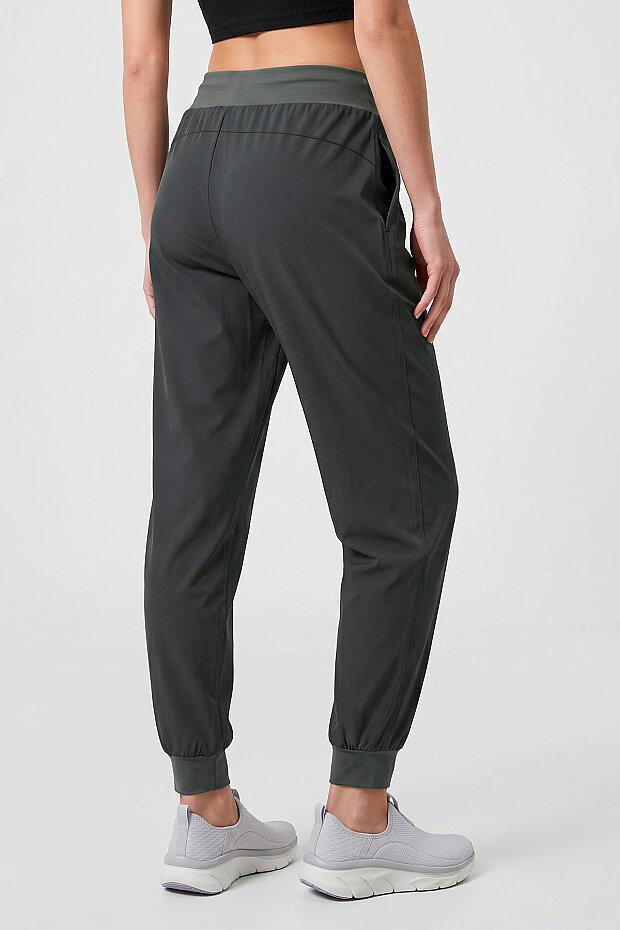 Haki Cepli Standart Kalıp Kadın Yoga Pantolon - 94677 - 6