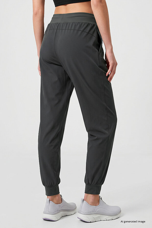 Haki Cepli Standart Kalıp Kadın Yoga Pantolon - 94677 - 6