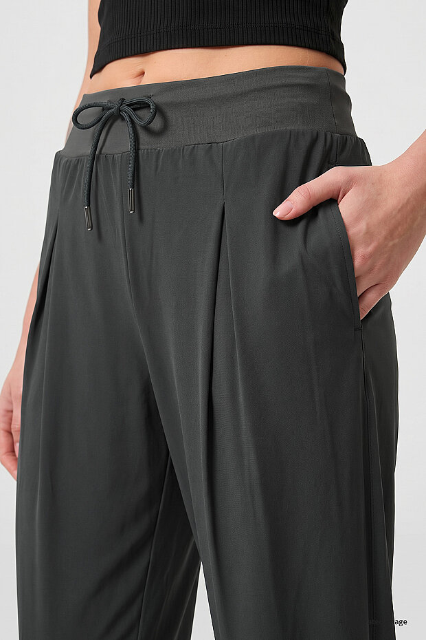 Haki Cepli Standart Kalıp Kadın Yoga Pantolon - 94677 - 5