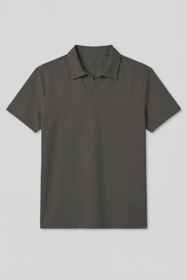 Haki Rahat Form Yumuşak Dokulu Polo Yaka Erkek T-Shirt - 88496 