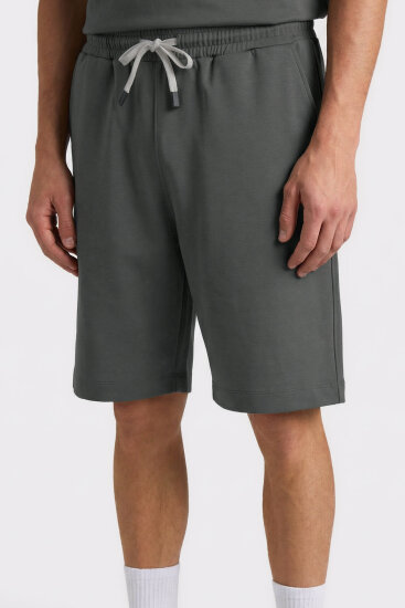 Haki Oversize Fit Basic Erkek Şort Takım - 85292 - TOMMYLIFE (1)