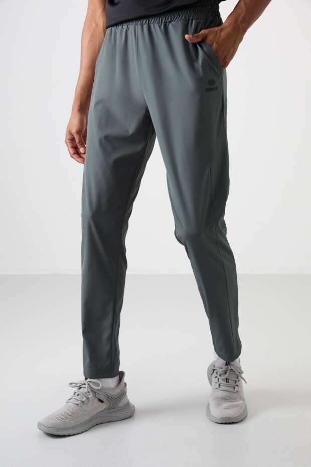 Haki İnce Yumuşak Comfort Fit Erkek Eşofman Alt - 82119 - 2