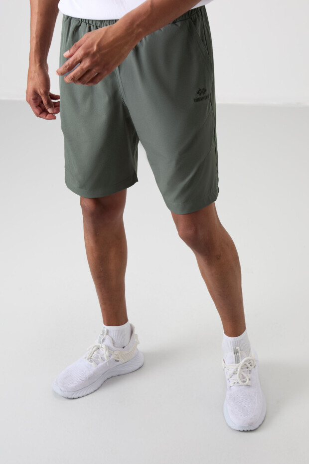 Haki Kalın Yumuşak Comfort Fit Erkek Şort - 81268 - 3