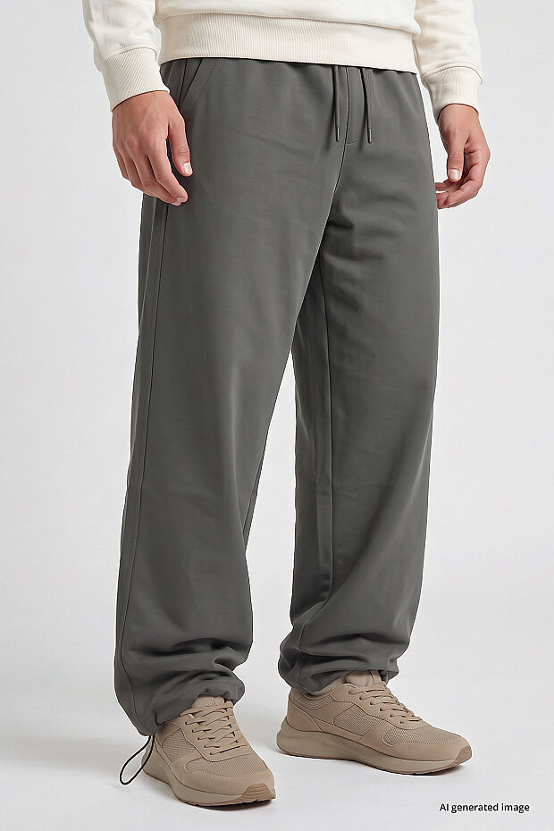 Haki Lastikli Erkek Baggy Eşofman Alt - 82200 - 3