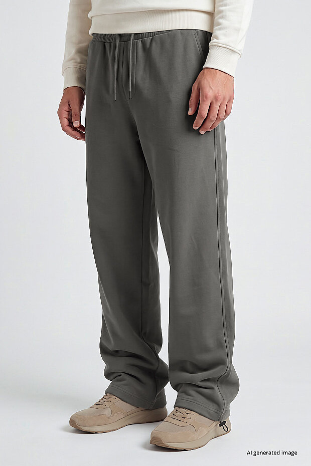 Haki Lastikli Erkek Baggy Eşofman Alt - 82200 - 4