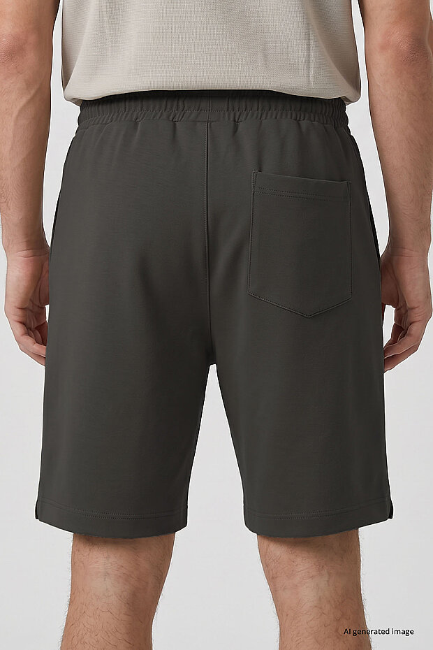 Haki Standart Fit Basic Arka Cepli Erkek Şort - 81314 - 8