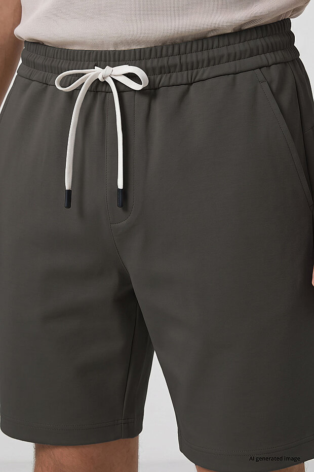 Haki Standart Fit Basic Arka Cepli Erkek Şort - 81314 - 4