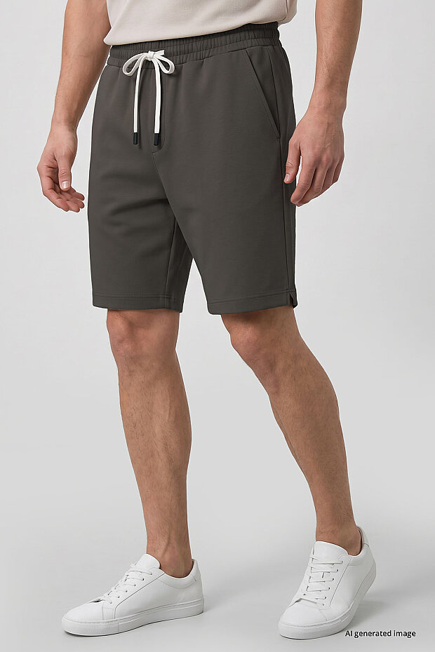 Haki Standart Fit Basic Arka Cepli Erkek Şort - 81314 - 6