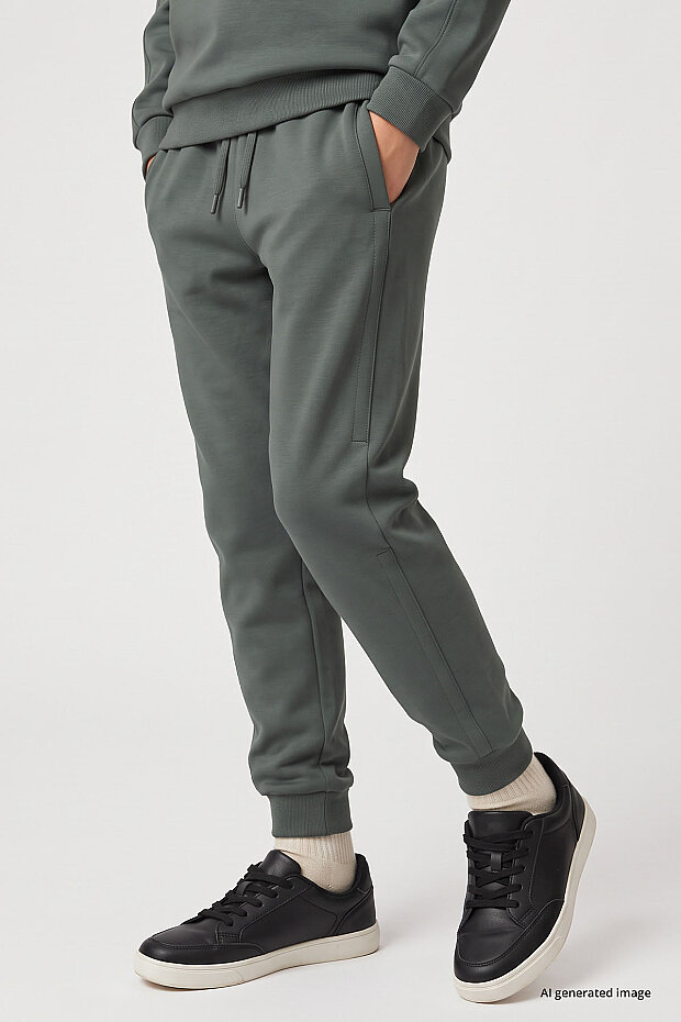 Haki Standart Fit Basic Dikiş Detaylı Erkek Çocuk Eşofman Takım - 11325 - 3