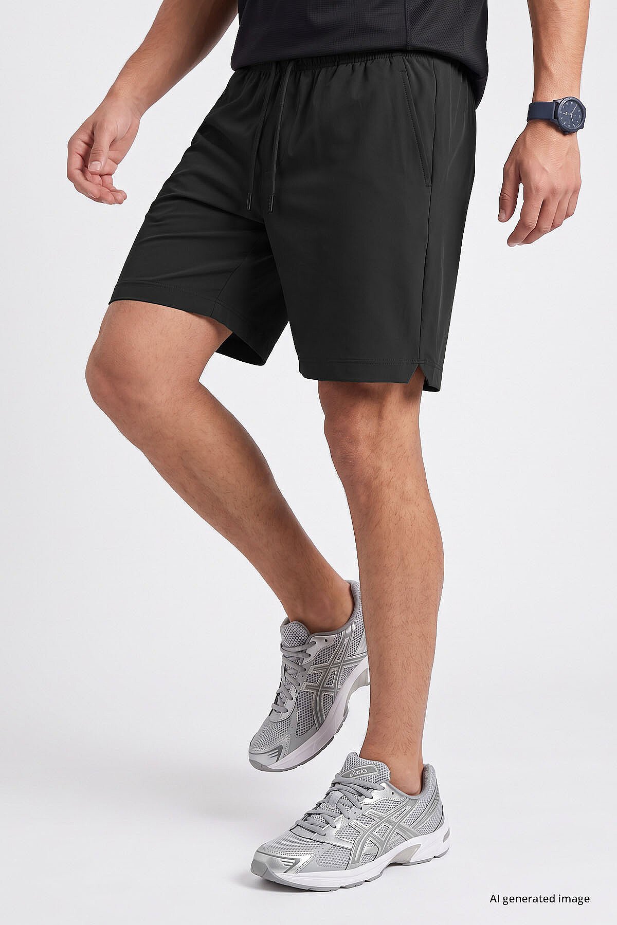 Haki Standart Fit Erkek Performans Şort - 81315 - TOMMYLIFE (1)