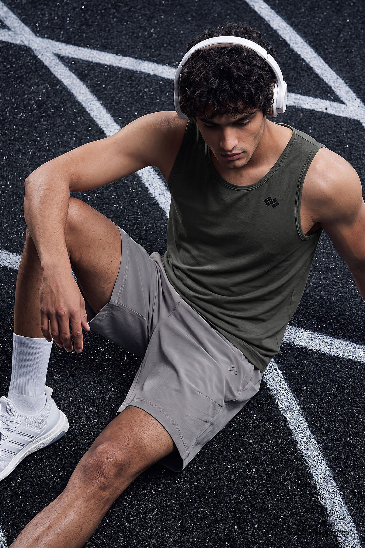 Haki Standart Kalıp Basic Spor Performans Kolsuz Erkek Atlet - 88503 - TOMMYLIFE