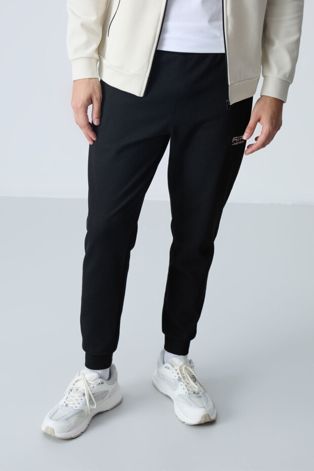 Hugo Bej - Siyah Jogger Erkek Eşofman Takım - 85198 - 5