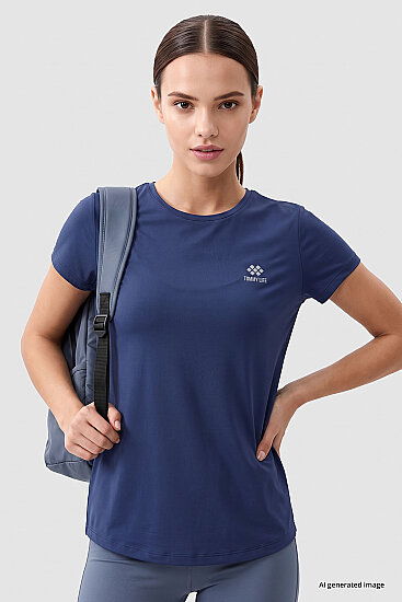 İndigo Basic Kısa Kol Standart Kalıp O Yaka Kadın T-Shirt - 97144 
