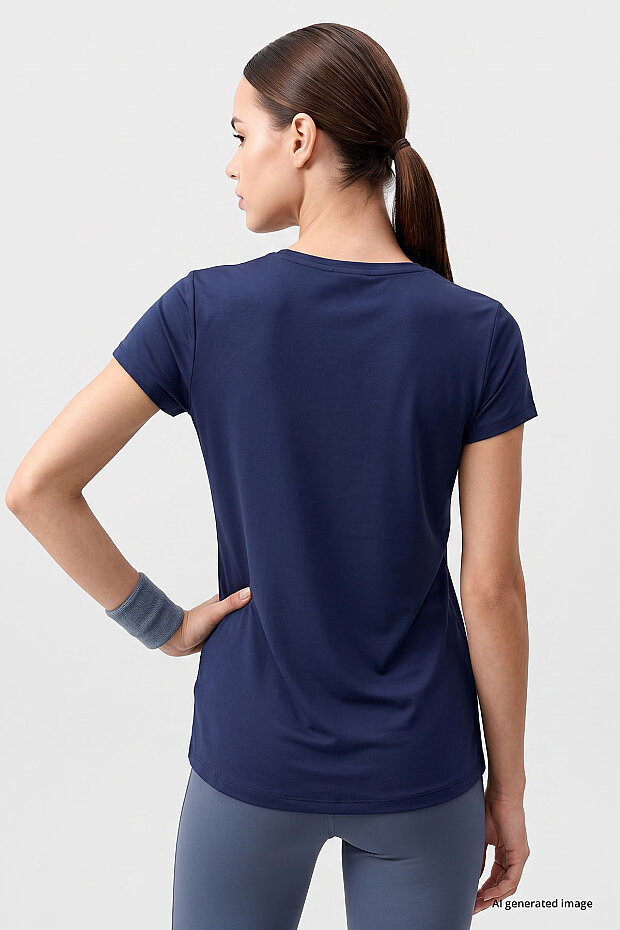 İndigo Basic Kısa Kol Standart Kalıp O Yaka Kadın T-Shirt - 97144 - 5