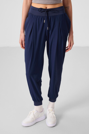 İndigo Cepli Standart Kalıp Kadın Yoga Pantolon - 94677 - TOMMYLIFE (1)