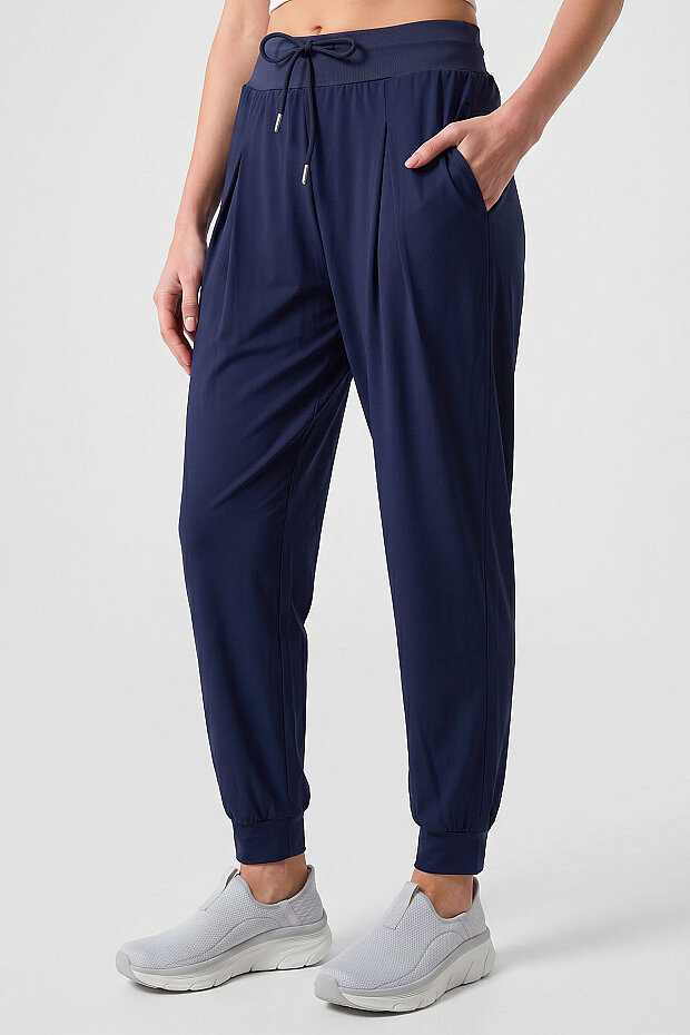 İndigo Cepli Standart Kalıp Kadın Yoga Pantolon - 94677 - 6