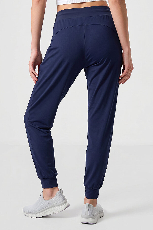 İndigo Cepli Standart Kalıp Kadın Yoga Pantolon - 94677 - 7