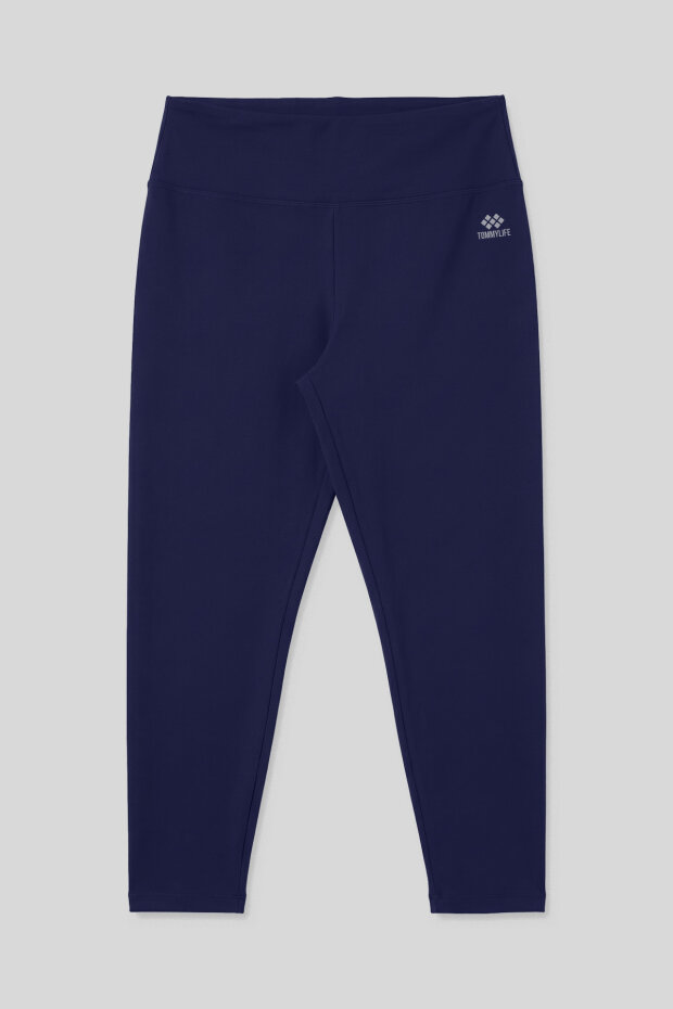 İndigo Yüksek Bel Toparlayıcı Battal Büyük Beden Kadın Tayt- 94650 - 3