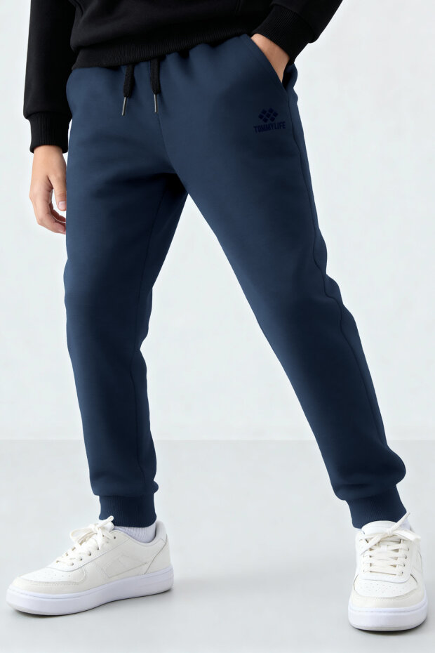 İndigo Standart Fit Manşetli İnce Erkek Çocuk Eşofman Alt - 11205 - 2