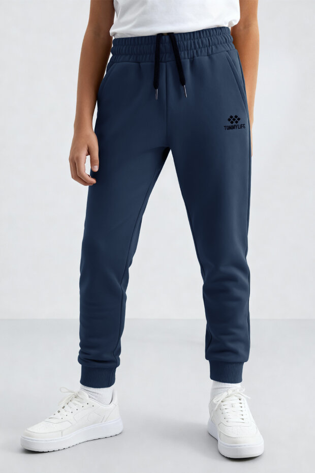 İndigo Standart Fit Manşetli İnce Erkek Çocuk Eşofman Alt - 11062 - 3