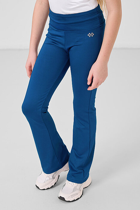 İndigo Esnek Standart Fit Basic Performans İspanyol Paça Kız Çocuk Tayt - 75193 
