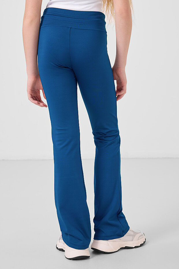 İndigo Esnek Standart Fit Basic Performans İspanyol Paça Kız Çocuk Tayt - 75193 - 5