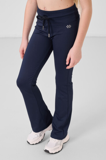 İndigo Esnek Standart Fit Basic Performans İspanyol Paça Kız Çocuk Tayt - 75193 - Thumbnail