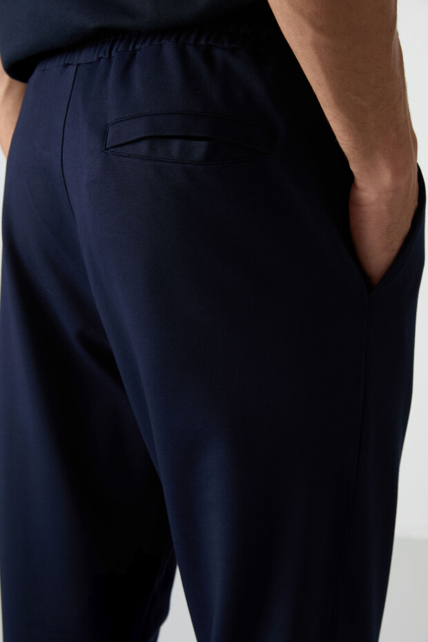 İndigo Pamuklu Yumuşak Dokulu Comfort Fit Nakışlı Erkek Jogger - 82123 - 5