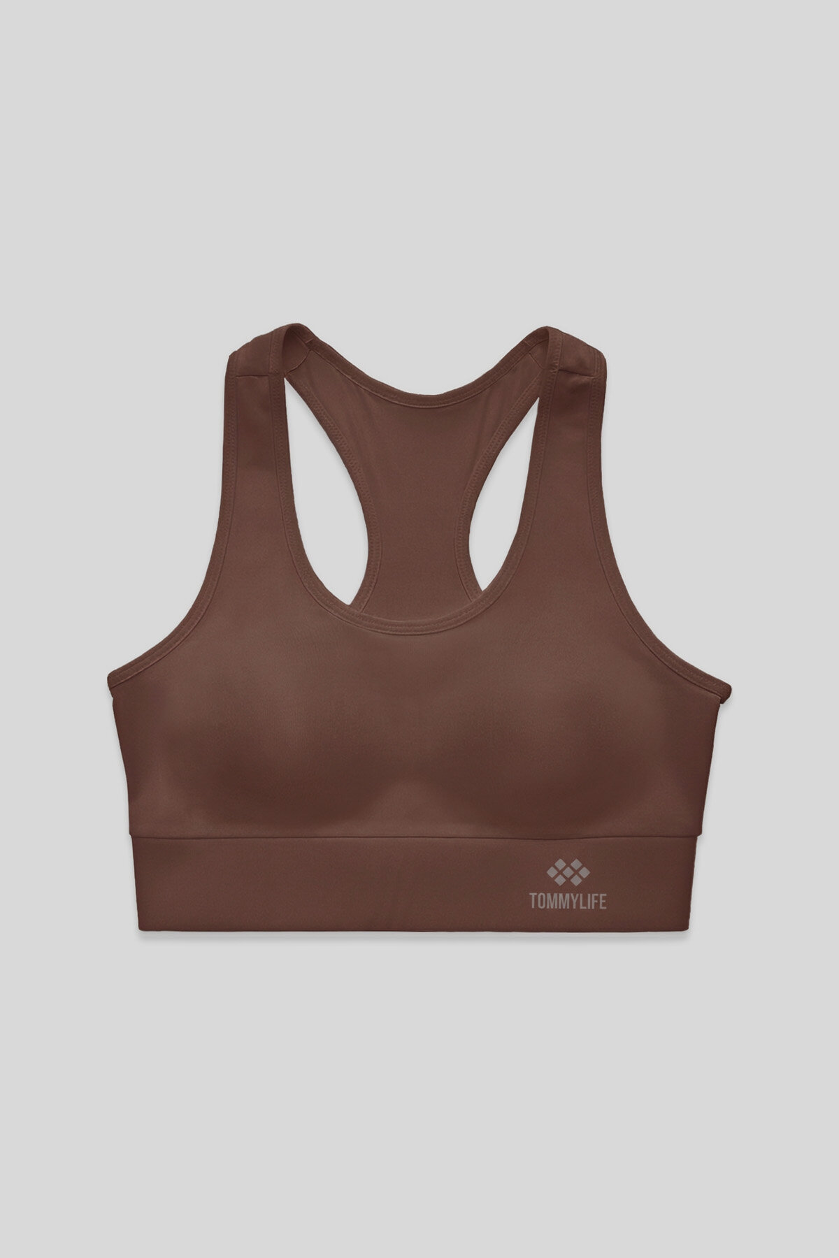Kahverengi Sırt Detaylı Dar Kalıp U Yaka Kadın Spor Büstiyer - 97120 - TOMMYLIFE