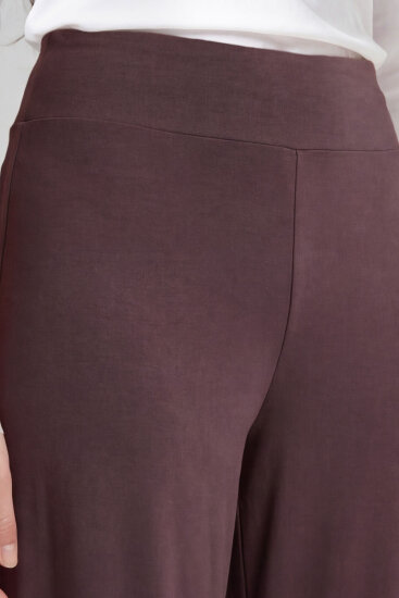 Kahverengi Comfort Fit Geniş Paça Korsajlı Palazzo Kadın Pantolon - 94681 - TOMMYLIFE (1)