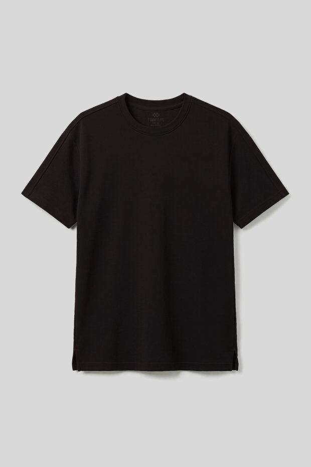 Kahverengi Rahat Form Esnek Nefes Alabilir Erkek T-Shirt - 88495 - 1