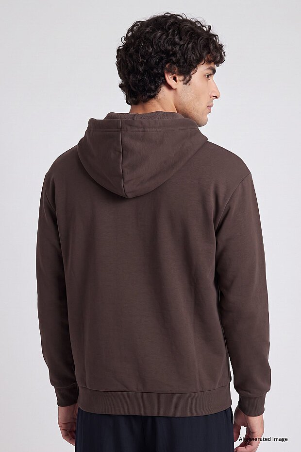 Kahverengi Standart Kalıp Basic Erkek Sweatshirt - 88513 - 5