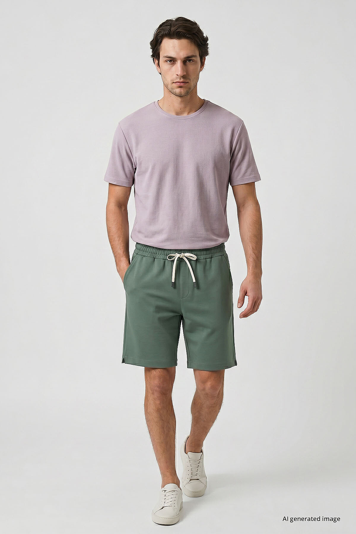 Kaktüs Standart Fit Basic Arka Cepli Erkek Şort - 81314 - TOMMYLIFE (1)