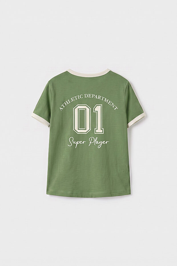 Kaktüs Omuz Biye Detaylı Baskılı Kız Çocuk T-Shirt - 75181 - 5