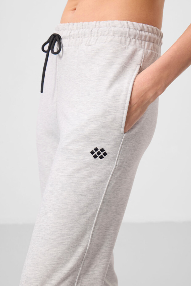 Kar Melanj Dik Yaka Fermuarlı Rahat Form Kadın Eşofman Tunik Takım - 95345 - 4