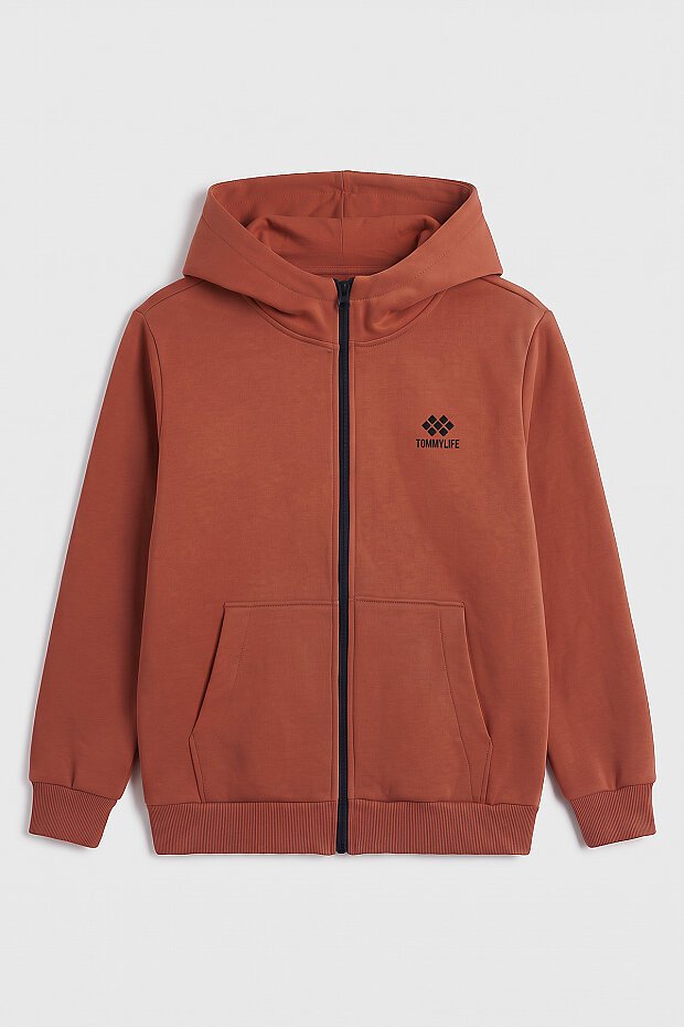 Kiremit Standart Kalıp Basic Erkek Çocuk Sweatshirt - 11336 - 2