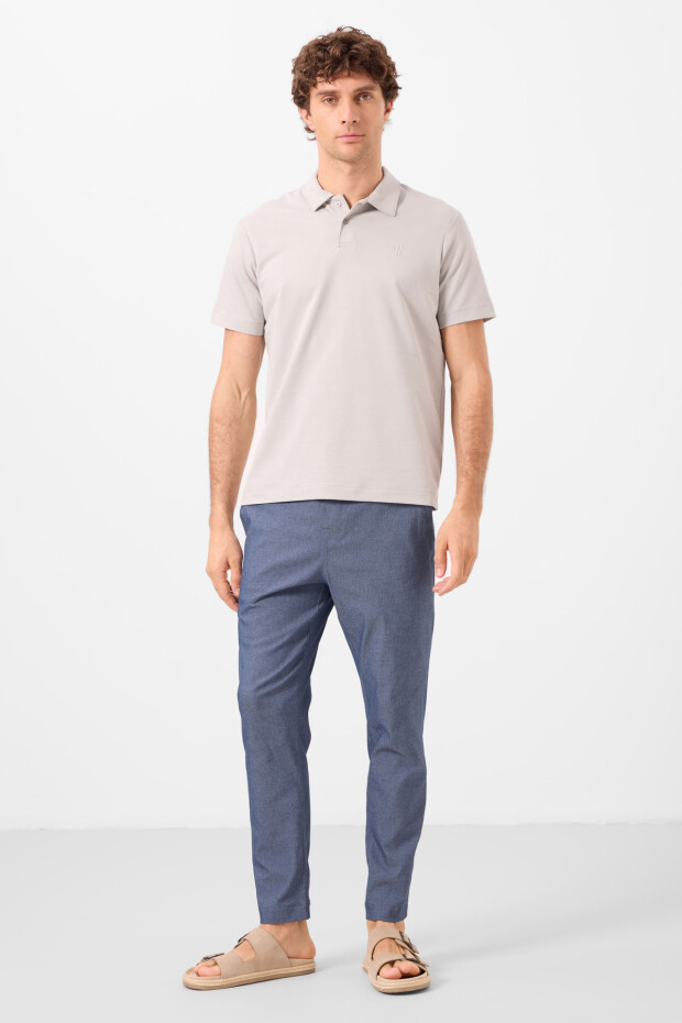 Kot Lacivert Standart Fit Dokuma Hafif Esnek Chino Erkek Pantolon - 82179 - 5