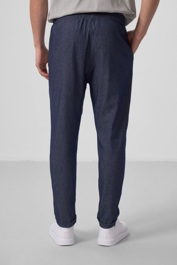 Kot Lacivert Standart Fit Dokuma Hafif Esnek Chino Erkek Pantolon - 82175 - 5
