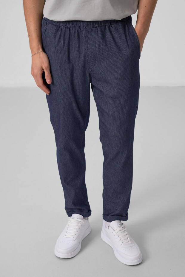 Kot Lacivert Standart Fit Dokuma Hafif Esnek Chino Erkek Pantolon - 82175 - 3