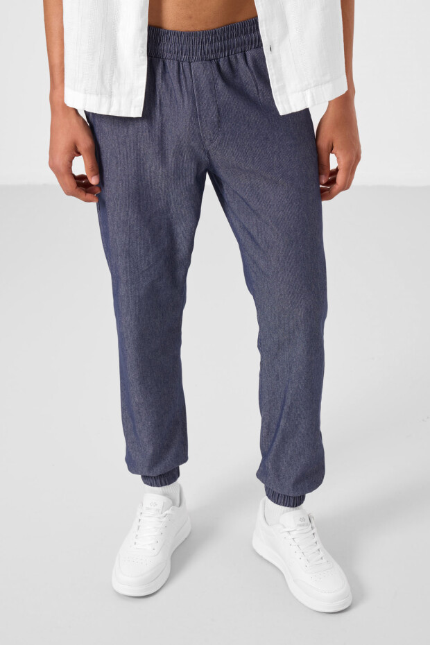 Kot Lacivert Standart Fit Dokuma Hafif Esnek Chino Erkek Pantolon - 82176 - 2