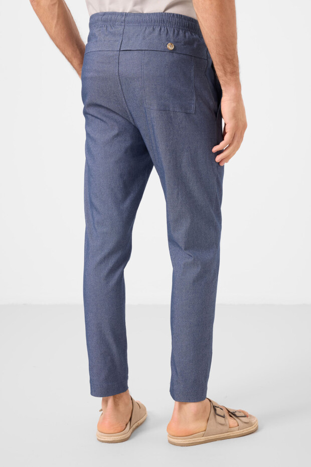 Kot Lacivert Standart Fit Dokuma Hafif Esnek Chino Erkek Pantolon - 82179 - 7