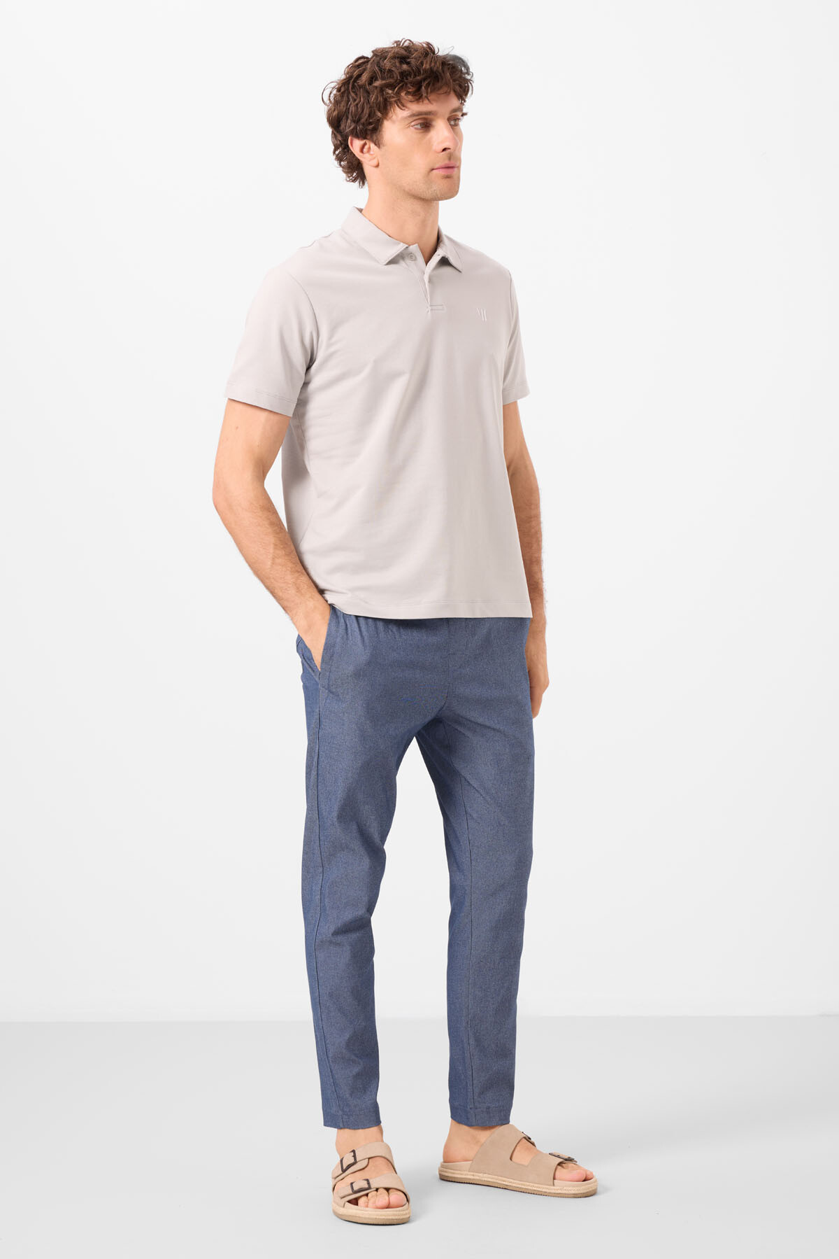 Kot Lacivert Standart Fit Dokuma Hafif Esnek Chino Erkek Pantolon - 82179 - TOMMYLIFE