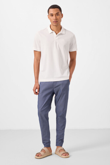 Kot Lacivert Standart Fit Dokuma Hafif Esnek Chino Erkek Pantolon - 82180 