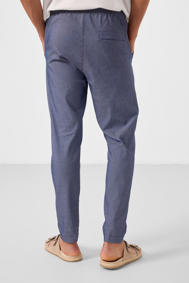 Kot Lacivert Standart Fit Dokuma Hafif Esnek Chino Erkek Pantolon - 82180 - 7