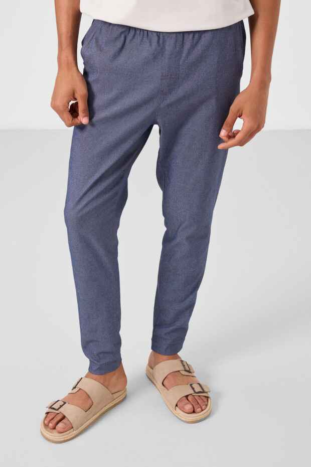 Kot Lacivert Standart Fit Dokuma Hafif Esnek Chino Erkek Pantolon - 82180 - 2